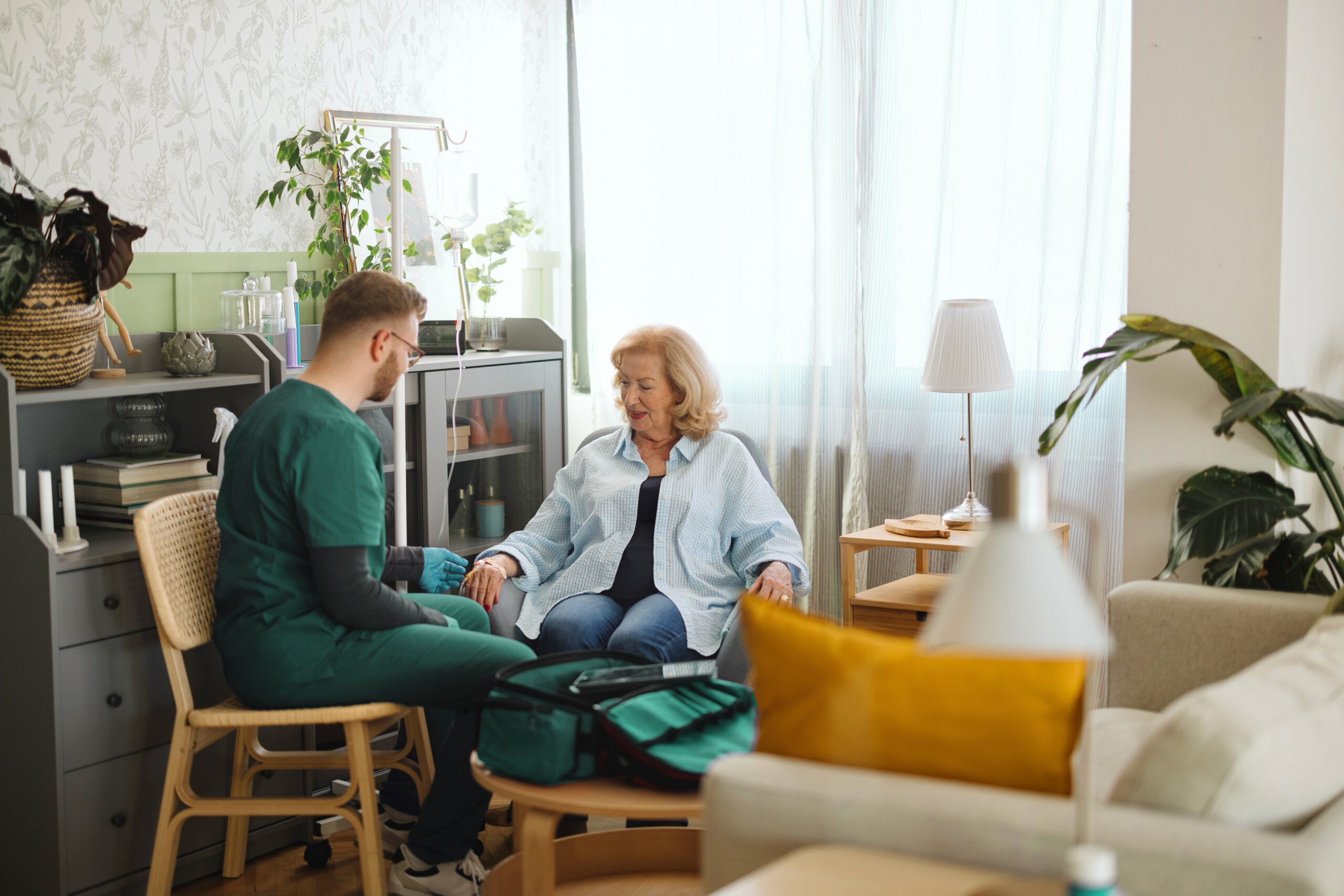 Treating a patient at home